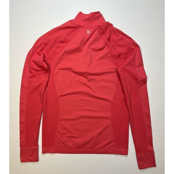 Sweaty Betty Athlete Seamless Half Zip Long Sleeve Top Glow Pink Size US 8, UK M - Picture 11 of 12